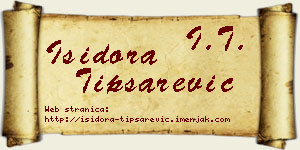 Isidora Tipsarević vizit kartica